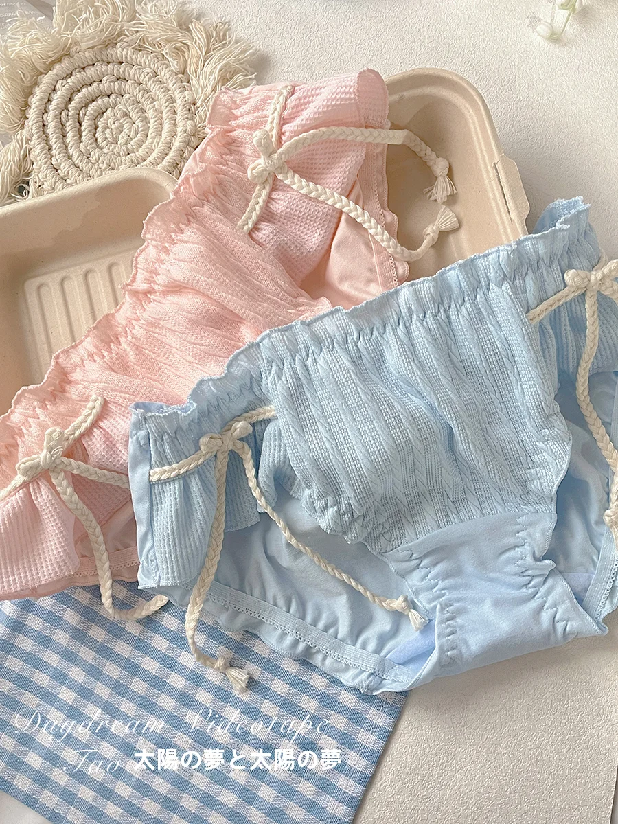 麦穗コットンリボン三角パンツ：夏用ショーツ交換時の快適性と通気性の実証