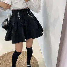 ゴムウエストの無地スカートパンツ（セットアップ対応）