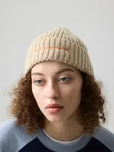 アメリカンビンテージ風ロゴニットキャップ【男女兼用・冬用】