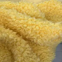 極上の柔らかさ 羊毛風手触りの生地【イエロー・DIY製作用】
