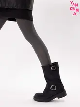 クリスマスレッドの連パンストッキング【女性用・秋冬・体型カバー・おしゃれ】
