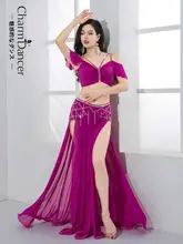 オリジナルデザインの軽やかでスタイリッシュなベリーダンス衣装【パフォーマンス用・練習着】（セットアップ対応）