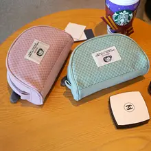 立体猫デザインの布製ポーチ【化粧品収納・おしゃれな手持ちバッグ】