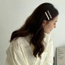 高級感のある角型サイドクリップ【ショートヘア用・ヘアアクセサリー】