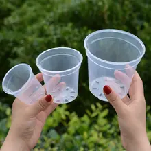 透明プラスチック製 ミニ育苗ポット【通気性・厚手・ラン用】
