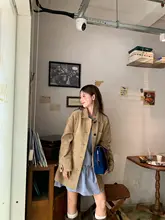 RAINY フェイクスエードジャケット【春秋用・ルーズフィット・ポケット付き・無地】