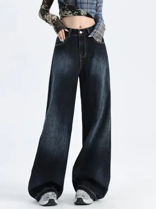 高腰フレアデニムパンツ【アメリカンヴィンテージスタイル・快適でスリムなデザイン・レディース】（セットアップ対応）