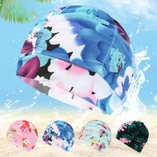 長髪用 レディース布製スイミングキャップ【快適・耳をカバー・おしゃれ】