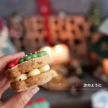 厚手デザインのクリスマス用星型スイーツ型【雪の結晶・ハンドル付き】（セットアップ対応）
