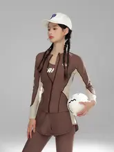 長袖水母デザインの女性用ラッシュガード【紫外線対策・スリム効果・温泉用】（セットアップ対応）