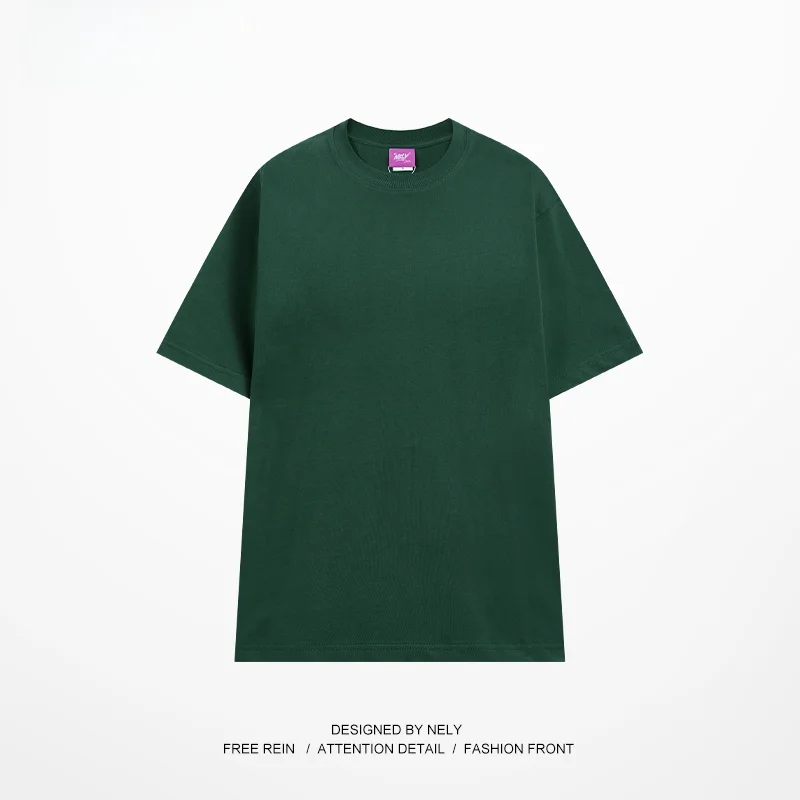 極上の柔らかさの白鹅绒コットンTシャツ：男女兼用の夏用フィットスタイル