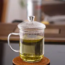 ガラス茶筒 オフィス 高ホウ硅酸 耐熱 水杯 茶を入れるため