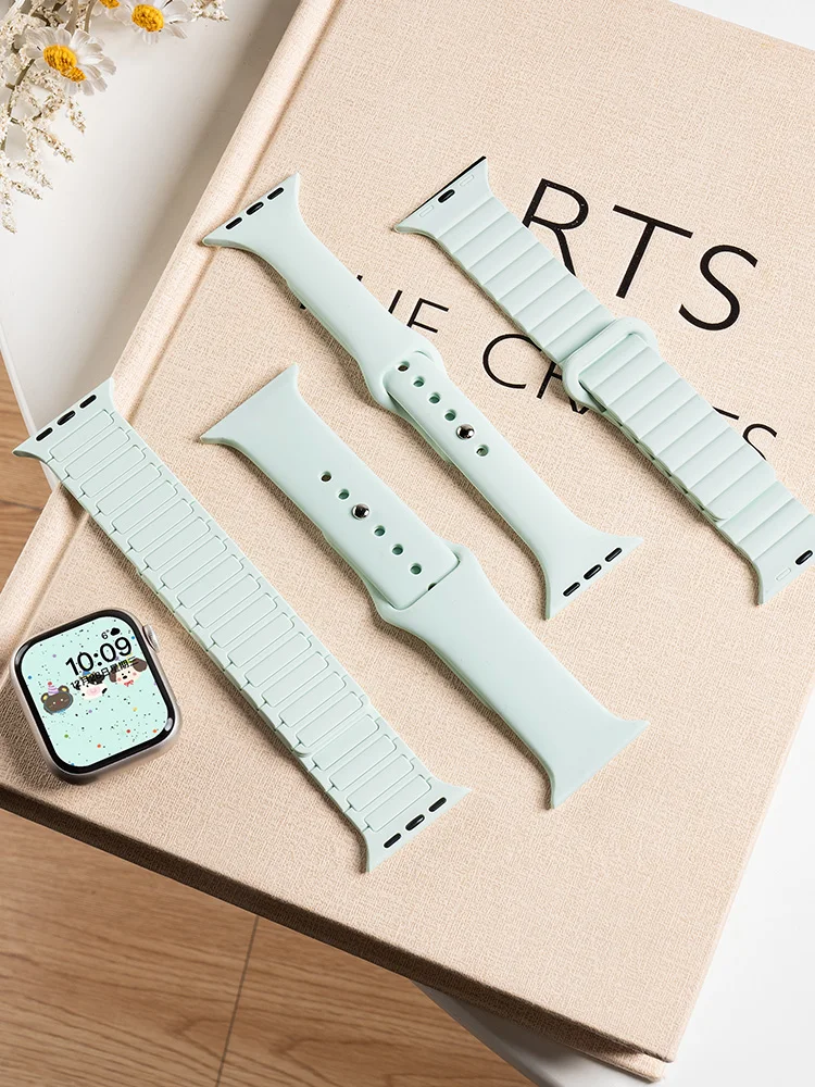 夏用薄荷グリーンのiWatch用バンド：スポーティーなナイロン製磁気吸着タイプの実用性と適用範囲