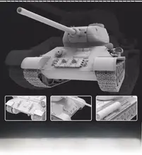 中国T34/85中型戦車プラモデル【組み立て式・ホビー・ディスプレイ用】