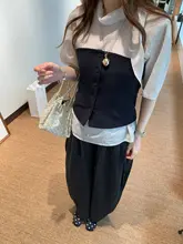 シンプルでスタイリッシュ！ブラックのストレッチブラトップ【重ね着対応】