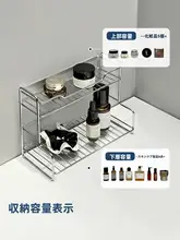 304ステンレス製の歯ブラシホルダー【二段設計・バスルーム用・洗面道具収納】