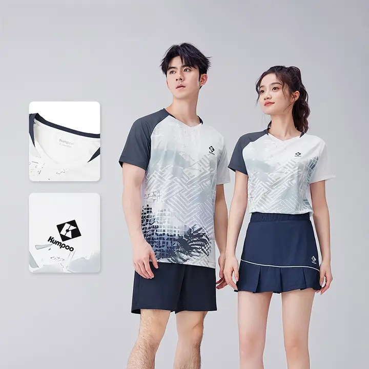速乾吸汗素材のバドミントンTシャツ【男女兼用・通気性・トレーニング用】