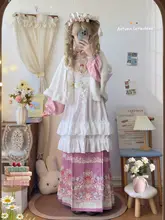 ロリータスタイルのローブ【汉服・花苞袖・春秋用・可愛いデザイン】（セットアップ対応）