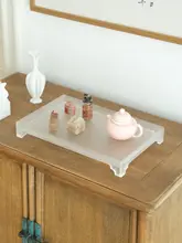 新中式デザインのティートレイ【アクリル製・香炉とジュエリー収納付き】