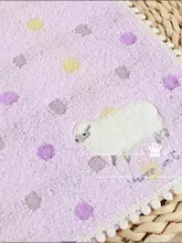 全棉無撚糸の精緻な刺繍入りシープカートンハンドタオル【カジュアルデザイン・手触り良好】