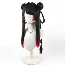 黒色ウィッグ【虚拟主播コスプレ・デザインスタイル】