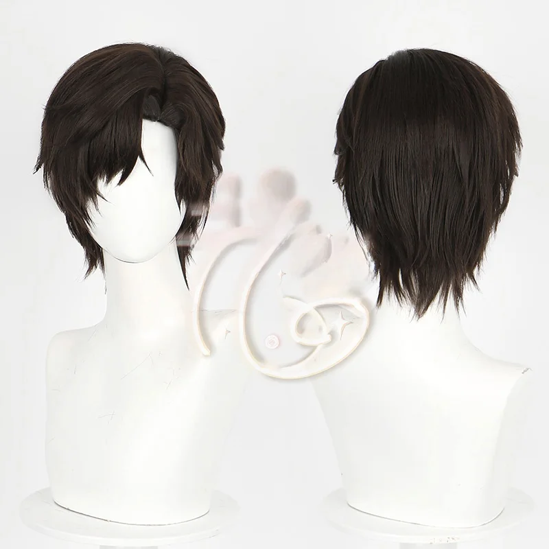 コスプレ用ウィッグ：深棕色分け目ありで生え際の四角い悩みをカバー