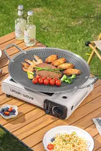 Urbanwave バーベキュープレート 焼肉 鉄板焼き IH&直火対応 SUS304ステンレス 焦げ付きにくい アウトドア キャンプ 家庭用 「Urbanwave」