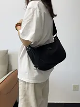 防水ブラックオックスフォード布製斜め掛けショルダーバッグ【耐久性・多用途・スタイリッシュ】