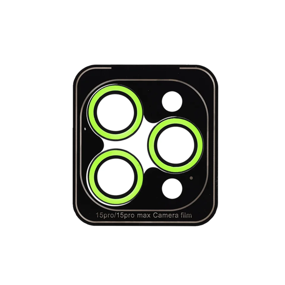 iFace iPhone 15 Pro Max 用 蛍光色 強化ガラスレンズフィルム【夜光効果】