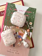 イヤホンケース AirPods / AirPods Pro 対応 ソフトケース 小花柄 うさぎ 耐衝撃 可愛い インスタ映え レディース