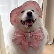 可愛い犬用おしゃれバンダナ【蝶結びデザイン・口水巾・首周り】【撮影装飾用】（セットアップ対応）