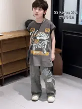春夏用子供用マイクロスリーブTシャツ【ファッション・スタッズ装飾】