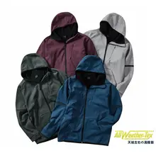 秋冬用フード付きソフトシェルアウター【内側フリース・多ポケット・作業服】