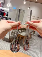 316ステンレス製 ロングハンドルスプーン【料理用・高級感・アイスクリーム用】