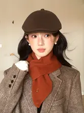 極上の柔らかさ！冬用コットンウール首巻き【シンプルデザイン・クロススタイル・無地】