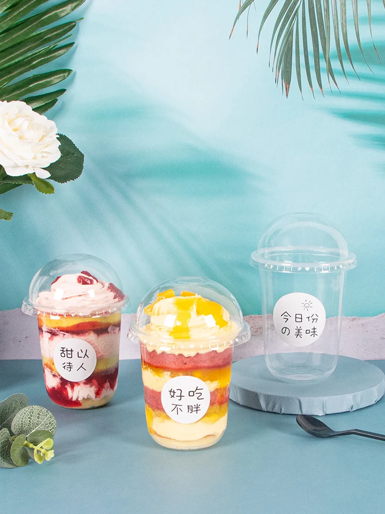 360ml お菓子カップ容器 U型95mm口径：デザート用の使い捨て蓋つき容器の実用性と選定基準