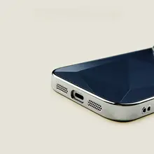iPhone用 スマホケース【神秘的な黒・AG肌感ダイヤモンド模様・高級感】