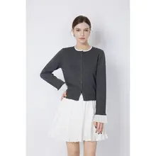 白色の松緊ウエストレース刺繍スカート【春用・女性用】