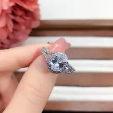 S925純銀製のオーバルダイヤモンドリング【八心八矢デザイン・ジルコニア使用・ウェディングジュエリー】