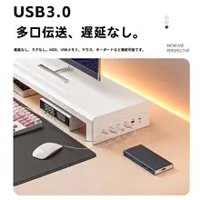 モニターアーム【USB拡張・ワイヤレス充電機能・金属ベース・デスク上の収納と支え】