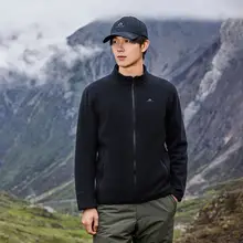 PIONEER CAMP 冬季用メンズアウトドアフリースジャケット【ポーラテック素材・立ち襟・加毛仕様】