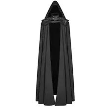 レトロデザインのフード付きウィッチローブ【ハロウィン・ロングコート・ダークスタイル】