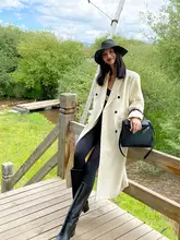 高級感ある秋用ロングコート【ゆったりしたシルエット・厚手・膝下丈】