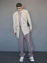 スラックス メンズ ストレート デザイン 上品 きれいめ ストリート