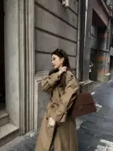 鹿月欣 カジュアルなカキコート【女性用・ミディアム丈・秋冬用・ゆったりデザイン】