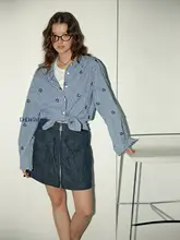花柄チェック長袖シャツ【夏用・ゆったりサイズ】