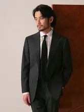 洗濯機で洗え、アイロン不要！高級感あるメンズスーツ【ビジネス・結婚式・面接対応】（セットアップ対応）