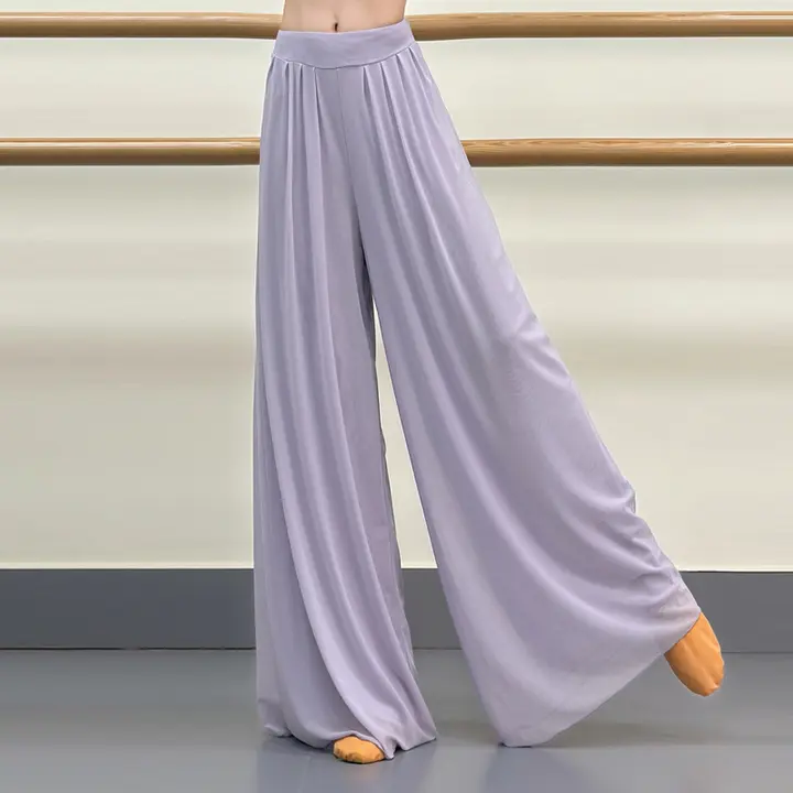 女性用 薄手紫色ダンスパンツ【中国舞・古典舞】