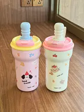 スタイリッシュな保温水筒【不锈鋼製・ストロー付き・お茶用・コーヒーカップ】