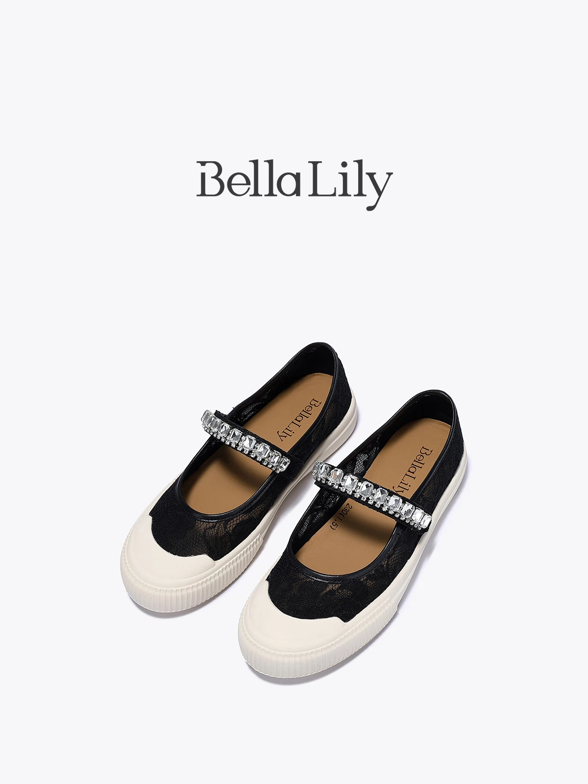 レースアップシューズ レディース 人気モデル：BellaLily 春の新作レースメリージェーンシューズ